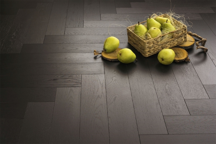 Parquet planks Herringbone Oak Charcoal